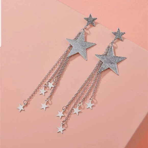 *Crystal* Star Burst Earrings - Picture 5 of 5